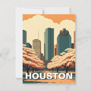 Houston Texas vintage Postcard