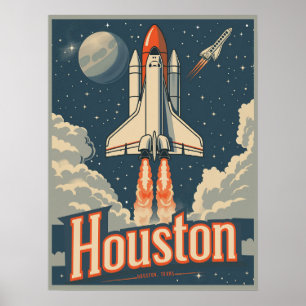 Houston, Texas Vintage Poster