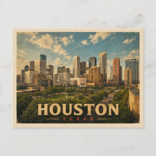 Houston Texas Vintage Travel Postcard