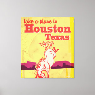 Houston, Texas Vintage Travel Poster Canvas Print