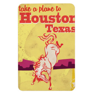 Houston, Texas Vintage Travel Poster Magnet