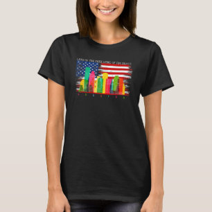 Houston Texas Watercolor Skyline Home State Souven T-Shirt