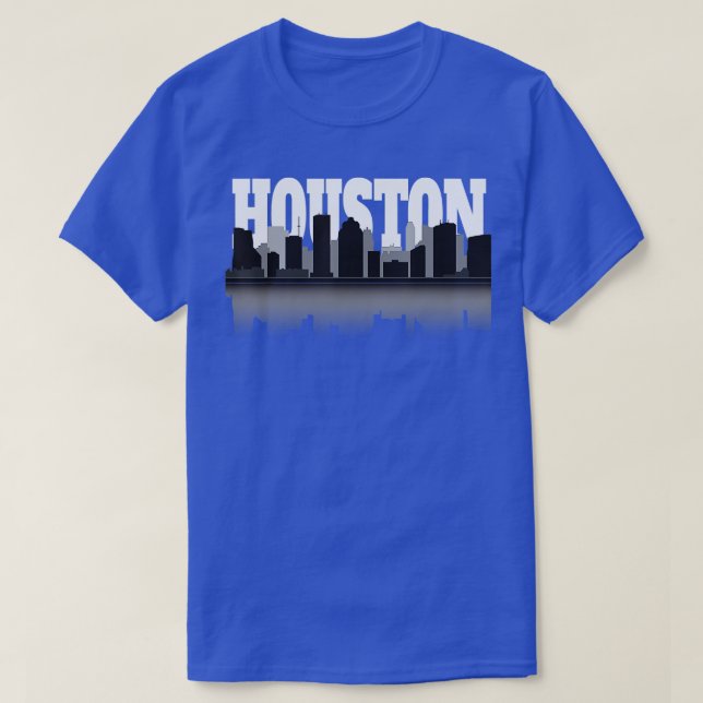 Houston The City Wit No Limits Skyline Silhouette  T-Shirt (Design Front)