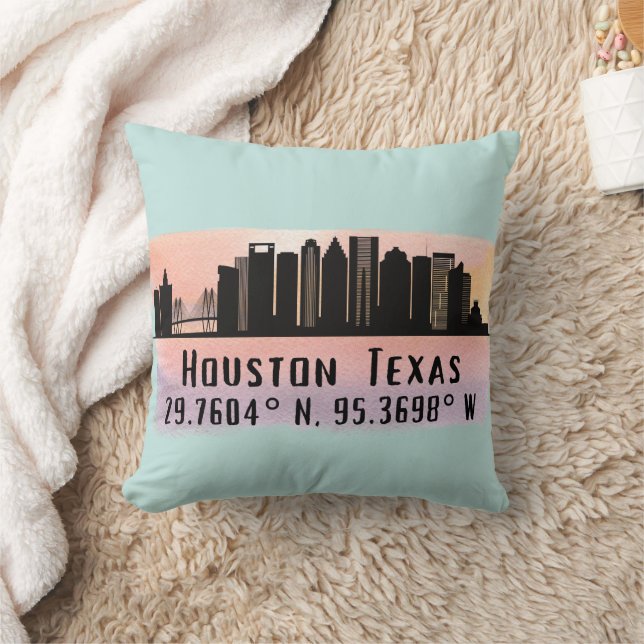 Houston TX City Skyline  Cushion (Blanket)