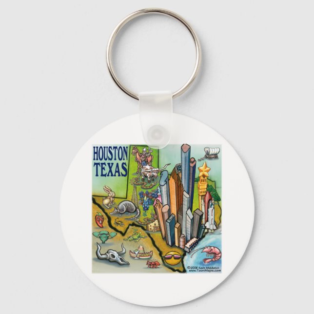 Houston TX Key Ring (Front)