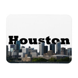 Houston TX Skyline Magnet with Houston in the Sky