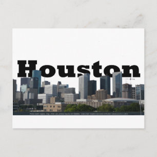 Houston, TX Skyline with Houston in the Sky Postcard