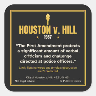 Houston v. Hill 1987 Free Speech Sticker