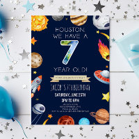 Houston We Have A 7 Year Old 7th Birthday Party