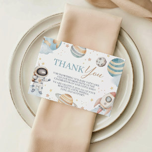 Houston We Have a Boy Space Shower Thank You Enclosure Card