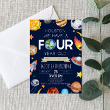 Houston We Have A Four Year Old 4th Birthday Party