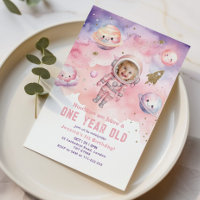 Houston we have a One year old pink girl photo