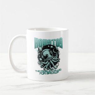 Houston We Have a Problem Funny Octopus Space Coffee Mug