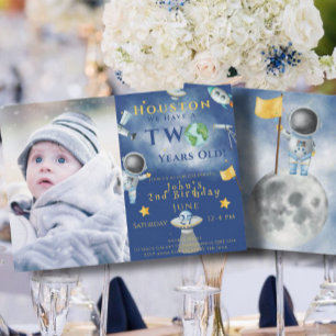 Houston We Have A Two years old Space Astronaut Invitation