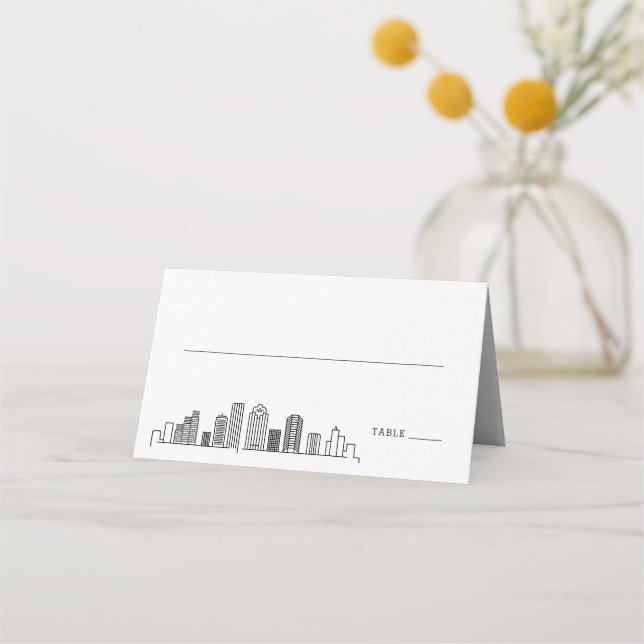 Houston Wedding | Place Table Name Cards  (Front)