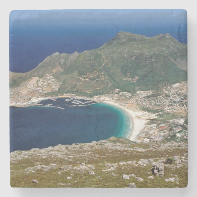 Hout Bay, The Sentinel And Atlantic Ocean Stone Coaster (Front)