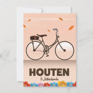 Houten Netherlands travel poster. Invitation
