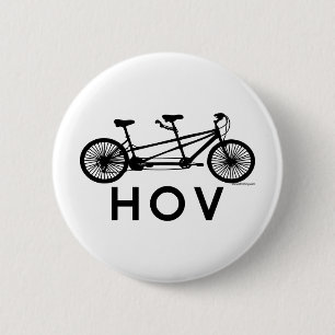HOV Tandem Bicycle 6 Cm Round Badge