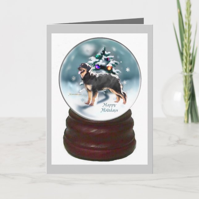 Hovawart Christmas Gifts Holiday Card (Front)