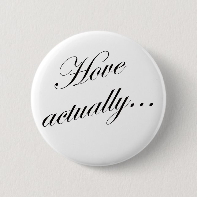 Hove actually... 6 cm round badge (Front)