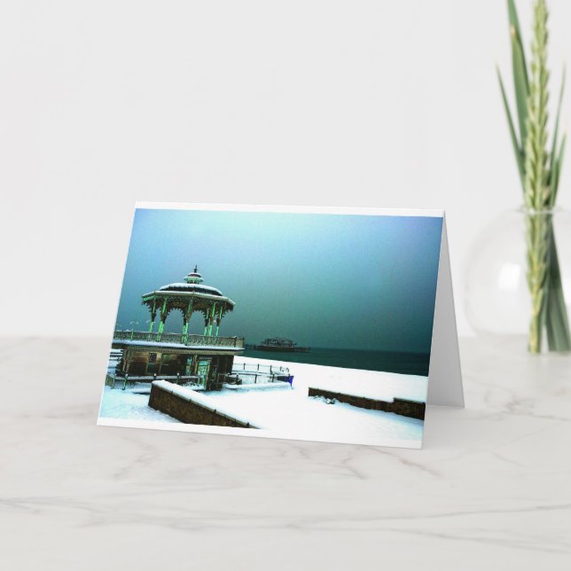 Hove Bandstand in Winter, Brighton Card (Front)