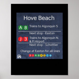 Hove Beach - Liberty City Subway - Gta Iv Sticker Poster