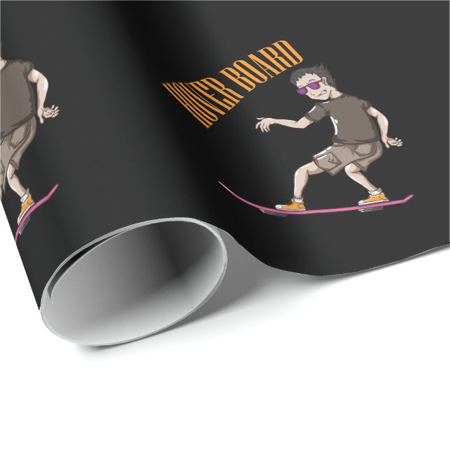 Hover Board Design Marty Wrapping Paper (Roll Corner)