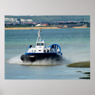 Hovercraft arriving at Ryde Poster