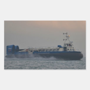 Hovercraft At Dawn Rectangular Sticker