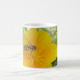 Hoverfly and Californian Poppy Mug
