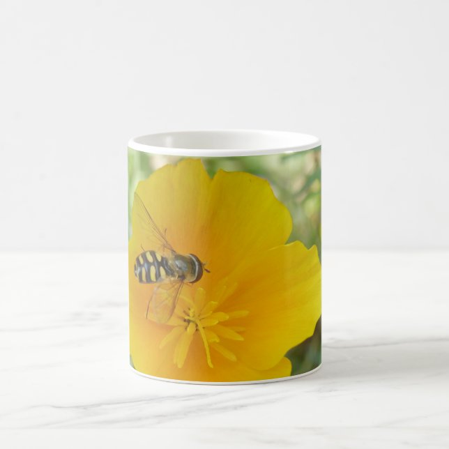 Hoverfly and Californian Poppy Mug (Center)