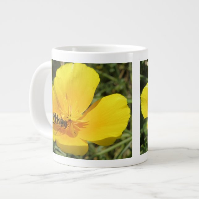 Hoverfly and Flower Mug (Front Left)