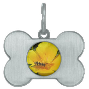 Hoverfly and Flower Pet Tag