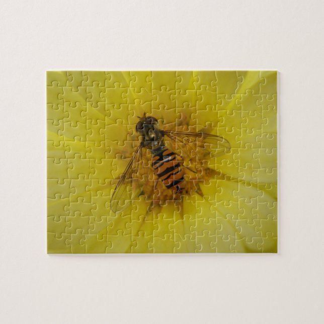 Hoverfly on a Marigold Puzzle (Horizontal)