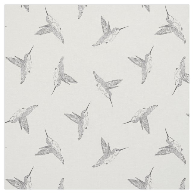 Hovering Hummingbird Tossed Print Fabric (Swatch)