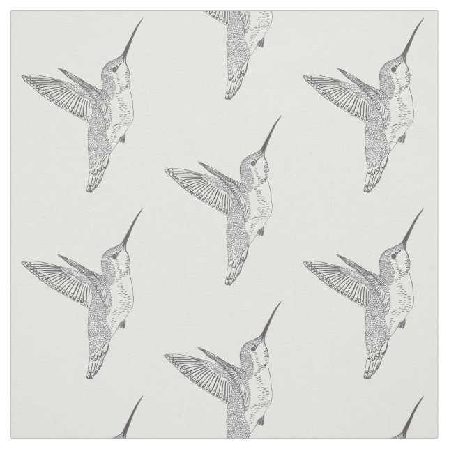 Hovering Hummingbirds Print Fabric (Swatch)