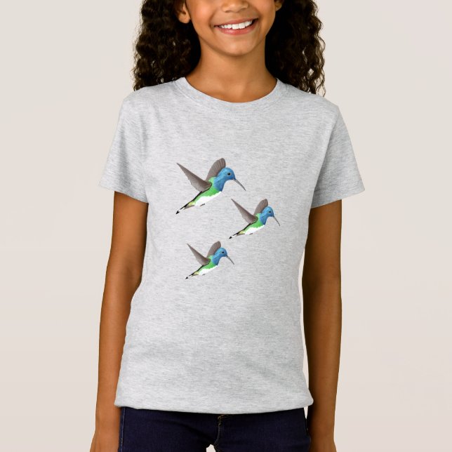 Hovering Jacobin Hummingbird - transparent.     T-Shirt (Front)