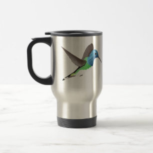 Hovering Jacobin Hummingbird - transparent.   Travel Mug