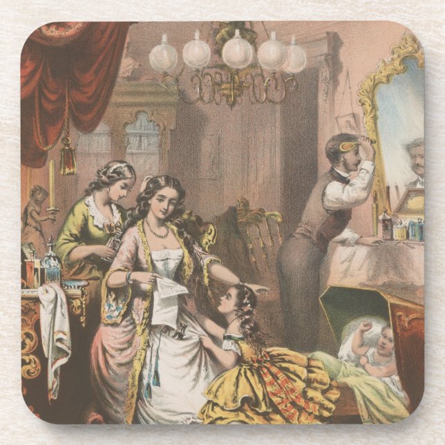 Hovey's Cocoa Glycerine, Circa 1860 Coaster (Front)