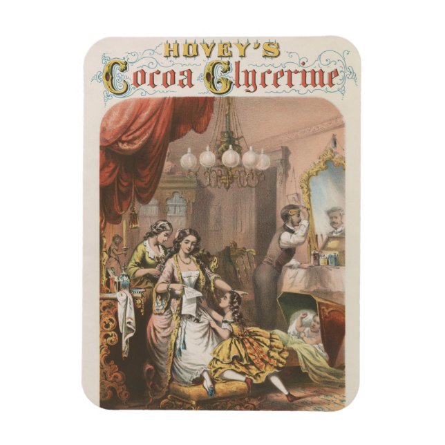 Hovey's Cocoa Glycerine, Circa 1860 Magnet (Vertical)