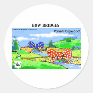 How 2 Wrap A Bridge As A Gift Funny Gifts & Tees Classic Round Sticker