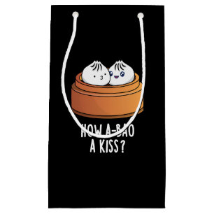 How A-bao A Kiss Funny Dimsum Pun Dark BG Small Gift Bag