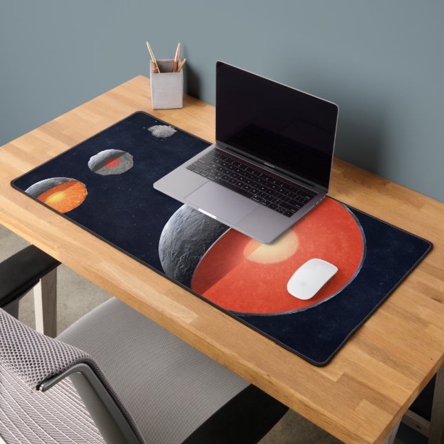 How A Rocky Planet Forms. Desk Mat (Office 2)