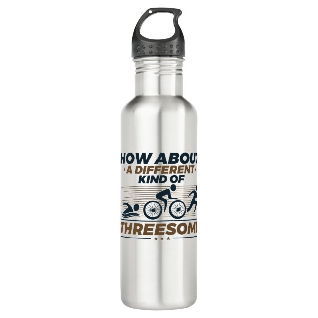 How About a Different Kind of Threesom 710 Ml Water Bottle (Front)