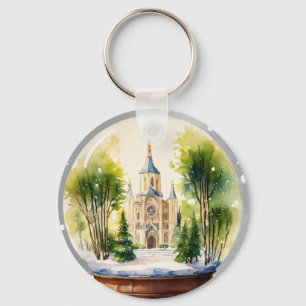 How about "Gothic Cathedral Circle Keychain" Key Ring