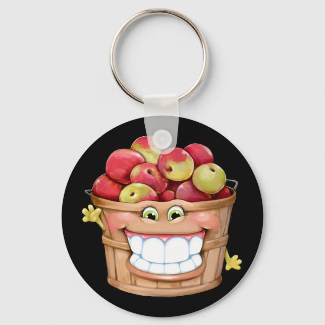 How about them apples?!  Happy Apples! Key Ring (Front)