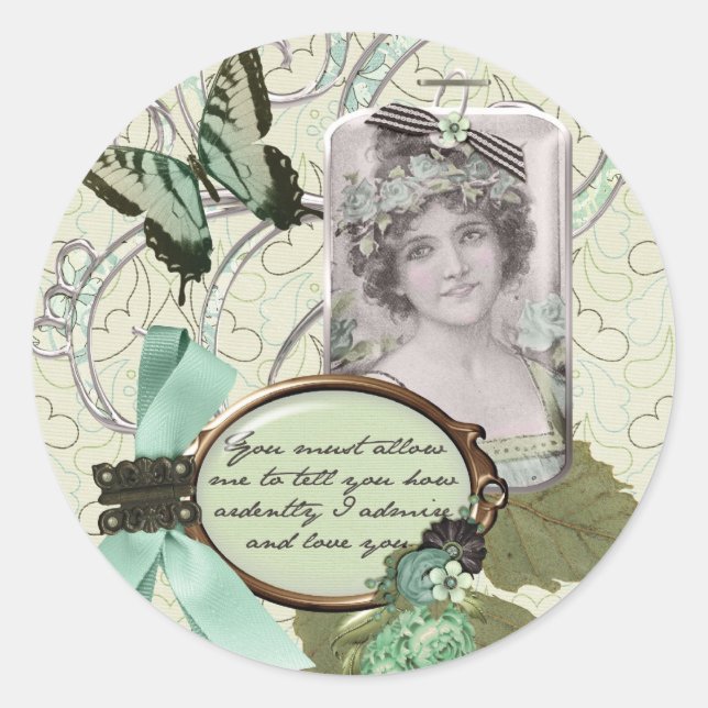 How Ardently I Love You! Classic Round Sticker (Front)
