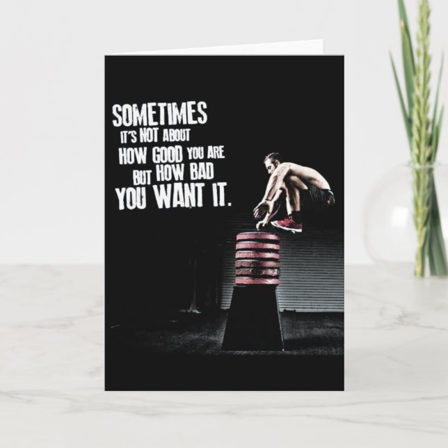 How Bad You Want It - CrossFit Motivational Card (Front)