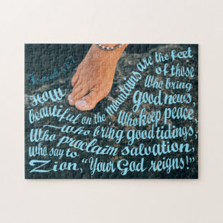 How beautiful feet Inspirational quote Jigsaw Puzzle