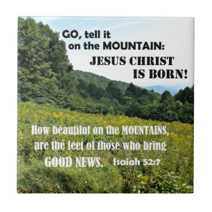 How beautiful on the mountains-Christmas Tile